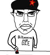 billions_must_x button communism glasses hat text variant:chudjak // 615x680 // 136KB