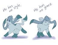 ears eevee eeveelution english_text fluffy fur furry glaceon latin_text meta:not_a_soyjak pokemon shocked text // 1280x1000 // 403KB