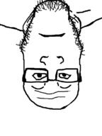 bald beard glasses looking_at_viewer neutral subvariant:neutralplier upside_down variant:markiplier_soyjak // 600x800 // 102KB