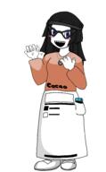 black_hair cacao dress glasses soylent variant:soytan variant:tama // 1200x1935 // 107KB