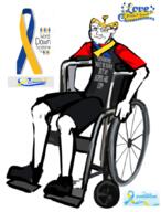 art artist:shemmysloota blond_hair brainlet disabled down_syndrome drawfag drawing glasses nate retard retarded ribbon sharty sitting soyjak soyjak_party stubble stupid variant:soyak wheelchair // 652x860 // 342KB