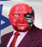 blue_eye clothes flag:israel IRL israel jd_vance meta:not_a_soyjak nas neck_tie red_eye red_skin robot star_of_david zion zionist // 612x680 // 36KB