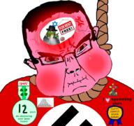 pol 4chan a10 a10_eyes aspergers aspie autism award blush brain caste_system cigarette crying eye_chart flag:nazi_germany front_facing glasses hair hanging holding_breath jew jewish lacrimating looking_at_viewer mad nazi obsessed pepe pink_skin puzzle rabbi red_sclera rent_free rope smoke sperg suit swastika t50 t50_eyes transheart variant:chudjak veins // 768x719 // 69KB