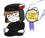 award brown_hair drawing faggot flag:poland glasses hand poly_(user) ribbon sweater text ushanka // 1280x1074 // 106KB