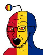 antenna bald beard flag:romenia flagging gape gaping glasses open_mouth orange_eyes reddit snoo stubble teeth variant:soyak // 753x960 // 37KB