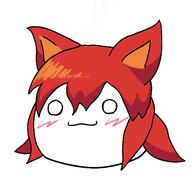 blob blush cat cat_ears ginger lightning red_hair redhead shadow tama // 1402x1369 // 214KB