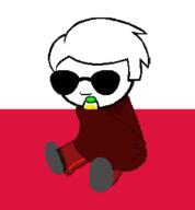 apple_juice blanket bottle clothes dave_strider flag:poland full_body glasses hair homestuck leg meta:not_a_soyjak shows sitting sunglasses white_hair // 289x311 // 30KB