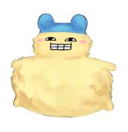 drawfag drawing fluffy grin mametchi smile soyjak variant:mameson yellow_fur // 879x901 // 327KB