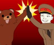 high_five kolyma kuz kuzzy pedobear wholesome // 2000x1654 // 1.0MB