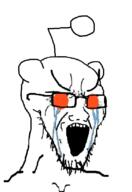 angry antenna bald gape glasses mad open_mouth orange_eyes reddit snoo stubble subvariant:cryboy_soyak subvariant:reddit_soyak teeth variant:soyak // 564x823 // 170KB