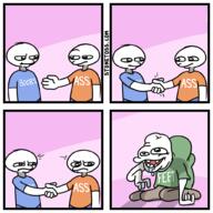 comic handshake meta:not_a_soyjak retard shirts stonetoss text // 1000x1000 // 227KB