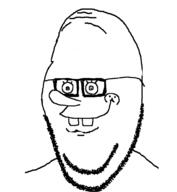 bald glasses small_eyes spongebob_squarepants stubble subvariant:wholesome_soyjak variant:gapejak // 737x800 // 65KB