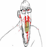 angry bald blood distorted glasses stubble variant:feraljak yellow_teeth // 248x255 // 6.9KB