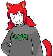 animal_ear artist:soyjakfan01 cat_ears clothes red_hair sweater tagme tail tama text // 837x881 // 58KB