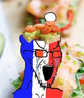 avocado cherry_tomato french french_flag safe_edgy smashed_avo subvariant:crying_soyak toast tomato variant:soyak // 770x894 // 695KB