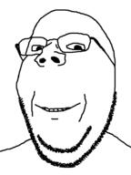 glasses looking_at_viewer smile stubble subvariant:wholesome_soyjak template variant:gapejak // 600x800 // 7.1KB