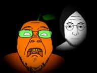 anti_froot bald closed_mouth dark dark_room froot Froot_(user) glasses hair john_lennon multiple_soyjaks open_mouth orange_skin scared soyjak stubble toss variant:bernd variant:lennonjak // 1024x768 // 122KB