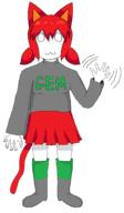 cat_girl gem red_hair skirt tama variant:soytan // 1352x2310 // 140KB